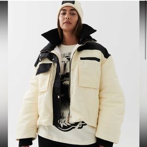 P.E Nation White Winter Jacket